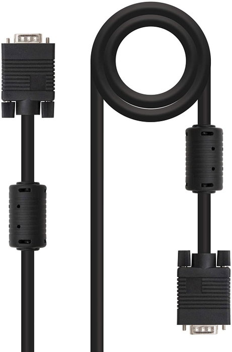 Nano Cable Cable SVGA/VGA HDB15 Macho a Macho 1m Negro Ref. 10.15.0101